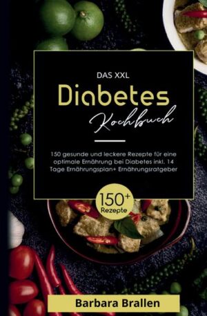 "Das XXL Diabetes Kochbuch" ist Ihr ultimativer Begleiter im Kampf gegen Diabetes, entwickelt, um Ihnen zu helfen, Ihre Blutzuckerwerte auf natürliche Weise zu senken und Ihre Gesundheit zu verbessern. Wenn Sie unter den typischen Symptomen von Diabetes wie chronischer Müdigkeit, häufigem Wasserlassen, gesteigertem Durst, Abgeschlagenheit und trockener Haut leiden, bietet dieses Buch wirksame Lösungen. Barbara Brallen, eine Expertin auf dem Gebiet der Ernährung bei Diabetes, hat dieses Buch mit dem Ziel zusammengestellt, Ihnen zu zeigen, wie Sie durch die richtige Auswahl von Lebensmitteln Ihre Diabetes-Symptome effektiv lindern können. Sie erhalten eine detaillierte Auflistung von Nahrungsmitteln, die besonders geeignet sind, um den Blutzuckerspiegel zu senken und die Insulinwirkung zu verbessern, sowie eine Liste von Lebensmitteln, die Sie vermeiden sollten. Mit 150 leckeren und außergewöhnlichen Rezepten aus verschiedenen Kategorien, alle versehen mit Nährwertangaben und Zubereitungszeiten, ist dieses Buch perfekt für einen stressigen Alltag. Die Rezepte sind einfach nachzukochen und helfen Ihnen, trotz eines anspruchsvollen Berufslebens eine diabetesgerechte Ernährung beizubehalten. Ein individuell angepasster Einkaufszettel, basierend auf Ihrer Rezeptauswahl, erleichtert Ihnen das zielgerichtete Einkaufen und stellt sicher, dass Sie alle notwendigen Zutaten zur Hand haben. Als besonderen Bonus enthält "Das XXL Diabetes Kochbuch" einen exklusiven 14-Tage-Ernährungsplan, entwickelt von Barbara Brallen. Dieser Plan ist sorgfältig in Frühstück, Mittag- und Abendessen für jeden Tag gegliedert, sodass Sie zu jeder Tageszeit mit einem leckeren, zuckerfreien Gericht versorgt sind. Dieses Buch bietet alles, was Sie benötigen, um die Beschwerden von Diabetes zu lindern und wieder ein beschwerdefreies Leben zu führen. Beginnen Sie Ihre Reise zu besserer Gesundheit und mehr Wohlbefinden mit "Das XXL Diabetes Kochbuch".