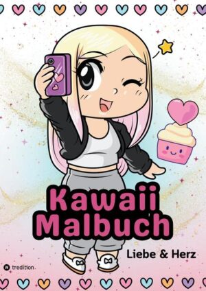 Ein Kawaii Malbuch für Anfänger und Kawaii-Fans. Motive, die nicht überfordern, sondern einfach gute Laune machen und Entspannung und Glücksgefühle fördern. 35 Ausmalbilder mit Designs zum Thema Herz und Liebe und Sprüchen in Deutsch und Englisch. Süße Kawaii-Tiere, coole Kawaii-Mädchen, Einhörner, Regenbögen, Muffins und vieles mehr. Qualität Made in Germany. Einseitig bedruckt auf dickem 90 Gramm Papier. Inklusive eine Bonusseite (Farbtabelle zum Ausprobieren Deiner Farben). Ein kreatives Geschenk für Mädchen ab 6 Jahren, Teens, Tweens und Kawaii-Fans (zum Geburtstag, Valentinstag, als Mitbringsel / Mitgebsel, zu Ostern, Weihnachten, für die Ferienzeit oder den Urlaub).