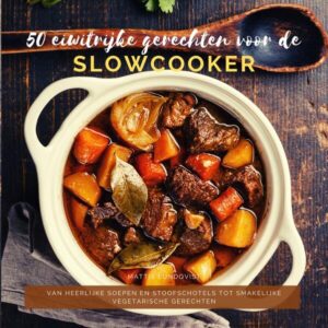 Tijd voor de slowcooker en eiwitrijke gerechten! Als u op zoek bent naar geweldige receptideeën voor uw slowcooker, bent u hier op de juiste plaats. Met vijftig kooksuggesties die iets hebben voor elke gelegenheid en smaak. Wat dacht je van kip enchiladas uit de slowcooker? Zin in een aardappel- of courgettesoep? Op zoek naar leuke ideeën voor hoofdgerechten die in de slowcooker gekookt kunnen worden? Wil je een zacht gekookte pompoen en quinoa ovenschotel...? of een stevige stoofpot van kikkererwten en aubergine? Nu is het tijd om te genieten van de eiwitrijke wereld van de slowcooker!