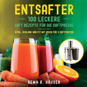 Entsafter Rezeptbuch- Brillante Farbfotos+ Hohe Papierqualität -Mit 100 leckeren Rezepten, inkl. Nährwertangaben!!! _______________________________________ Erfahren Sie, was es alles über die beliebten Powerdrinks zu wissen gilt und wie Sie leckere Rezepte mit ein paar einfachen Handgriffen zaubern können. Es erwarten Sie 100 Rezepte zum Entsaften. Rohkost ist wichtiger Bestandteil einer gesunden Ernährung. Durchs Kochen werden lebende Enzyme und wichtige Nährstoffe aus den Früchten bzw. dem Gemüse abgetötet. Gesundheitsexperten und Ernährungswissenschaftler betonen immer wieder, wie wichtig der Verzehr von Rohkost für die Gesundheit ist. Um wirklich alles aus den Früchten herauszuholen, muss der Saft von den Fasern befreit werden. Genau dies macht ein Entsafter. Durch das Auspressen der Früchte entsteht ein hochkonzentrierter Saft, der extrem viele Vitamine und Nährstoffe der ursprünglichen Frucht enthält. Der hochkonzentrierte Drink dient zum einen der Krankheitsprävention, zum anderen verbessert er die eigene Gesundheit. Die positiven Effekte auf den Organismus sind zahlreich und äußern sich in mehr Energie, einer besseren Verdauung, einem gestärkten Immunsystem, einer höheren Knochendichte, einem besseren Schlaf, einer erhöhten Gehirnleistung, weniger Stress und weniger Cholesterin. ….Probieren sie es aus!! _______________________________________ ❤ Fettarm, vitaminreich und lecker! ❤ Für Anfänger geeignet! ❤ 100 Rezepte! ❤ Buntdruck, Format 8,5 x 8,5 Zoll… ❤Nährwertangaben zu jedem Rezept _______________________________________