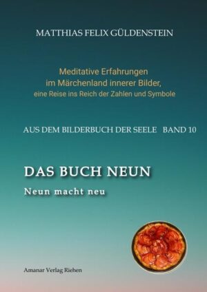 DAS BUCH NEUN handelt vorwiegend vom Mond. Der weibliche Zyklus entspricht mehr oder weniger dem Mondlauf. Die Schwangerschaft dauert neun Monate. Der hebräische Buchstabe Thet (9) bedeutet Uterus. Im Grimm- Märchen von der Nixe im Teich spielt der Mond eine grosse Rolle. Eine Glückshaut, ein Teil der Fruchtwasserblase, am Neugeborenen soll dem Menschen Glück bringen und ihn vor Ertrinken schützen. Der Junge im Märchen vom Teufel mit den drei goldenen Haaren wird aus dem Wasser gerettet. Auch bei der Nixe im Teich geschieht Rettung aus dem Wasser, selbst ohne Glückshaut. Der hebräische Buchstabe Zade (90) bedeutet Angelhaken. Damit holt der Fischer den Fisch aus dem Wasser. Der Storch holt die Neugeborenen aus dem Mühleteich. Wie das Wasser und der Mond wandert der Müller, und aus seinem Mehl werden neue Brötchen gebacken. Das Mühlespiel heisst auch "Neunerstein". So scheinen Müller, Mühleteich, Neugeborene, Nixe, Wasser und Mond vielfältig miteinander verwoben. Märchenmeditationen und Astrologisches zu Mond und Krebs gehören ebenso dazu wie die Tarot- Neuner und die Karten 18 (Quersume 9), der Mond und 9, der Eremit, denn der Einsiedler entspricht der oder dem weisen Alten auf dem Berg. Gedichte und Geschichten zum Mond und das Eneagramm runden das Buch ab.