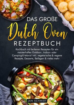 Du liebst es, im Freien zu kochen und möchtest das volle Potenzial deines Dutch Ovens entdecken? Bist du es leid, immer die gleichen Gerichte im Dutch Oven zu kochen? Du möchtest den Dutch Oven in all seiner Vielseitigkeit entdecken und beeindruckende Gerichte zubereiten, die deine Familie und Freunde begeistern werden? Dann ist dieses Buch die perfekte Wahl für dich! Es enthält eine umfangreiche Sammlung von Rezepten, die speziell für den Dutch Oven entwickelt wurden. Egal, ob du ein erfahrener Outdoor-Koch bist oder gerade erst anfängst, mit diesem Kochbuch wirst du inspiriert und in der Lage sein, leckere Mahlzeiten unter freiem Himmel zu zaubern. Die Vorteile des Dutch Oven Kochens sind vielfältig: - Vielseitigkeit: Der Dutch Oven ermöglicht dir eine breite Palette an Kochtechniken, von Schmoren und Braten bis hin zu Backen und Dünsten. - Einfachheit: Einmal die Temperatur richtig eingestellt, kann der Dutch Oven die Wärme gleichmäßig verteilen und über lange Zeit speichern, wodurch das Kochen vereinfacht wird. - Geschmack: Durch das langsame Garen im Dutch Oven werden die Aromen intensiver und die Speisen besonders zart und saftig. - Outdoor-Eignung: Der robuste Dutch Oven ist ideal für das Kochen im Freien - sei es beim Camping, Wandern oder einfach im Garten. Du bist begeistert vom Dutch Oven und möchtest ihn endlich in vollen Zügen nutzen? Mein Kochbuch gibt dir die Möglichkeit, die Vielfalt des Dutch Ovens zu entdecken und seine Vorteile in vollem Umfang zu nutzen. Hier sind weitere Gründe, warum dieses Kochbuch ein absolutes Muss ist: - Anpassung an verschiedene Ernährungsweisen: Es werden sowohl fleischhaltige als auch vegetarische und vegane Gerichte vorgestellt, sodass für jeden Geschmack etwas dabei ist. - Einfache Anleitungen: Alle Rezepte sind leicht verständlich und detailliert beschrieben, damit du auch als Anfänger problemlos leckere Gerichte zubereiten kannst. - Vielfalt: Von der traditionellen Eintopfküche über feurige Tex-Mex-Rezepte bis hin zu köstlichen Backwaren - dieses Buch bringt Abwechslung in deine Küche. - Zusätzlicher Ratgeber: Erfahre alle wichtigen Informationen zum Dutch Oven. Also, worauf wartest du noch? Hol dir jetzt dieses Kochbuch und lass dich von den vielfältigen Rezepten in die Welt des Dutch Oven-Kochens entführen!