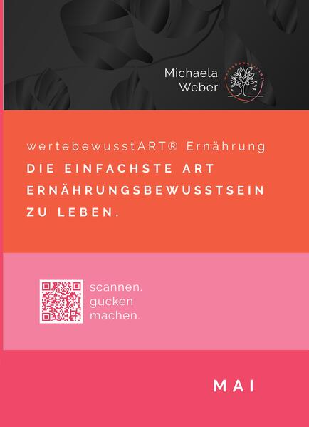 Das wertbewusstART Ernährungskochbuch wurde von Anfang bis Ende von der Ernährungs-Autorin Michaela Weber selbst kreiert. Sie zeigt uns gesunde, pflanzenbasierte Vollwertrezepte für eine genussvolle Selbstfürsorge. Mehr noch, das saisonale Ernährungskochbuch schafft eine Alltagsküche auf eine ganz einfache Art und Weise. Die Gerichte sind keine große Herausforderung - das kann jeder. Sie verbindet Körper, Geist und Umweltgesundheit und schafft damit ein neues Ernährungsbewusstsein. Das Buch ist nach dem Saison Monat Mai geordnet und mit den vorbereiteten Menüplänen schlemmen wir uns durch abwechslungsreiche 5-Tägige-Gesundheitswochen. Darüber hinaus finden wir bei den Einkaufs- und Vorratslisten ausführliche Hinweise, wie bewusster Lebensmittelkonsum funktioniert. Und auch die farbig gekennzeichneten Lebensmittelgruppen geben eine gute Orientierung. Michaela gestaltet für uns eine gesunde und minimalistische Lebensmittel-Vorratshaltung, ein kleines Basislager, das fest verwurzelt ist und trotzdem viel Freiraum für Abwechslung lässt. Ein System gegen Lebensmittelverschwendung! In diesem Ernährungskochbuch wird alles bis zum Ende verbraucht, weil jedes Lebensmittel perfekt auf die Gerichte abgestimmt wurde oder in der Resteküche verarbeitet wird. Wir freuen uns auf eine gesunde Essenswelt. Hier bleibt nichts dem Zufall überlassen, weil das Thema Ernährungsbewusstsein ernst genommen wird. Zusammen mit den "mitMach" Aufgaben und den lesenswerten Geschichten über die verarbeiteten Lebensmittel, schafft die Essensliebhaberin ein ganzheitliches System, das schmeckt und ganz natürlich ist. Wir erleben eine Ernährungswelt mit viel Gesundheit, Begeisterung und Mut. Das Ziel ist, dein Inneres gut zu versorgen und die äußere Welt besser zu machen.