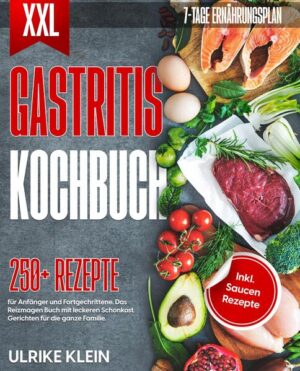 Dieses Gastritis Kochbuch ist voll von köstlichen, leicht zuzubereitenden Rezepten! Mit über 250+ Rezepten zur Auswahl, finden Sie in diesem Kochbuch bestimmt das, wonach Sie suchen... Das Thema mit der Gastritis… Eine Gastritis wird ausgelöst, wenn Ihr Verdauungssystem überlastet ist und sich Ihre Magenschleimhaut entzündet. Sie können sich für Lebensmittel entscheiden, die die Entzündung verringern, und Lebensmittel meiden, die eine Reizung der Magenschleimhaut auslösen. Die auslösenden Lebensmittel können von Person zu Person unterschiedlich sein. Wenn Sie eine Woche lang ein Ernährungstagebuch führen, können Sie genau feststellen, welche Lebensmittel Ihre Gastritis auslösen. Als allgemeine Regel gilt, dass die folgenden Lebensmittel die Magenschleimhaut entzünden können: - stark verarbeitete und konservierte Lebensmittel - Lebensmittel mit hohem Glutengehalt - säurehaltige Lebensmittel, Molkereiprodukte - Lebensmittel mit hohem Zuckergehalt Die Forschung legt nahe, dass die Aufnahme von Brokkolisprossen und frischen Blaubeeren in die Ernährung den Körper ermutigen kann, die Gastritis zu bekämpfen. Hier einige Tipps… - Versuchen Sie, einen normalen Schlafrhythmus einzuhalten. - Lassen Sie niemals das Frühstück aus. - Frühstücken Sie so schnell wie möglich nach dem Aufwachen am Morgen - Essen Sie so oft wie möglich warme Mahlzeiten - Essen Sie neutrale Lebensmittel (Extreme sind nicht gut: zu scharf, zu salzig, zu süß, zu sauer, zu kalt oder zu heiß) - Versuchen Sie, Vollkornprodukte zu essen - Essen Sie mindestens fünfmal am Tag kleinere Mahlzeiten - Wenn Sie Kaffee oder Tee trinken müssen, tun Sie dies, nachdem Sie etwas gegessen haben (niemals auf nüchternen Magen) - Essen Sie Ihre letzte Mahlzeit mindestens 3 Stunden vor dem Schlafengehen (mehr Tipps finden Sie Buch)