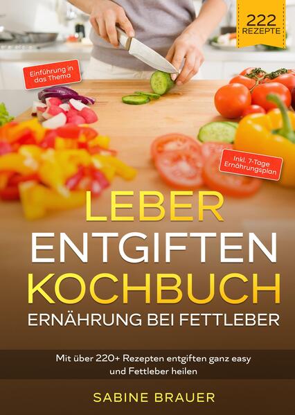 Fettleber Kochbuch - Mit 220+ Rezepten entgiften ganz easy und Fettleber heilen. + inkl. 7 Tage Ernährungsplan Die richtige Ernährung bei Fettleber und Ihre Leber heilen? Abgesehen von dem spezifischen Nutzen für die Gesundheit Ihrer Leber ist es sinnvoll die Nahrung, die Sie zu sich nehmen, als Treibstoff für die komplexe Maschine, die Ihr Körper ist, zu betrachten. Je besser die Qualität des Treibstoffs ist und je effizienter er seine Aufgabe erfüllt, desto besser funktioniert die Maschine. Dies gilt für jedes System in Ihrem Körper, aber weil es an der Verdauung oder Verarbeitung dieses "Treibstoffs" beteiligt ist, gilt dies umso mehr für Ihre Leber. Ernährungsgrundlagen Die meisten Menschen machen sich nicht allzu viele Gedanken darüber, was sie essen. Diejenigen, die es tun, werden oft von Modeerscheinungen und Trends vereinnahmt, die nicht unbedingt etwas mit den Grundlagen der Ernährung zu tun haben, so dass Sie anfangen können, die Wissenschaft der Nahrung zu verstehen und was sie für und mit Ihrem Körper tut. Hier ist, was Sie in groben Zügen wissen müssen. Makronährstoffe sind die Nährstoffe, die Sie jeden Tag in größeren Mengen benötigen. Das Leber entgiften Buch - Heile deine Leber! Die Leber das Organ, das dafür verantwortlich ist, Giftstoffe zu filtern, sie zu neutralisieren und sie aus dem Körper zu entfernen. Ihre Leber verarbeitet Chemikalien, von Alkohol und Drogen bis hin zu überschüssigen biologischen Chemikalien, aus Ihrem Blut, macht sie unschädlich und schickt sie auf ihren Weg. Dies mag zwar nicht so aufregend klingen wie die Regeneration oder Herstellung von Proteinen, aber wenn sich diese Chemikalien in Ihrem Körper ansammeln dürften, würden sie schnell extrem gefährlich werden. Schließlich würde die Anhäufung sogar tödlich sein. Vegetarisch? Kein Problem! Mit leckeren Anregungen gegen Fettleber! Ernährung bei Fettleber geht auch lecker! Einige der Gerichte enthalten Fleisch. Sie können aber auch als vegetarische Variante zubereitet werden. Lassen Sie einfach das Fleisch weg oder ersetzen Sie es durch eine Extraportion Ihres Lieblingsgemüses oder Fleischersatzes. Beliebte Ersatzoptionen sind Tofu, Tempeh, Jackfruit, Pilze, Linsen, Bohnen und Hülsenfrüchte. Einige Rezepte enthalten auch Honig, um ein Gericht zu süßen. Bitte verwenden Sie diesen in Maßen. Honig wird mit einer verbesserten Herzgesundheit, dem Antioxidantienstatus des Blutes und der Wundheilung in Verbindung gebracht. Dennoch enthält er viel Zucker und Kalorien. Wenn Sie zu viel davon konsumieren, hat das negative Auswirkungen.