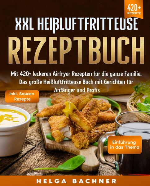 Dieses Heißluftfritteuse Kochbuch ist voll von köstlichen, leicht zuzubereitenden Rezepten! Mit über 420+ Rezepten zur Auswahl, finden Sie in diesem Kochbuch bestimmt das, wonach Sie suchen... Was ist eine Heißluftfritteuse und wie funktioniert sie? Ähnlich wie ein Umluftofen kann eine Heißluftfritteuse Gerichte backen und braten, aber ihr Design ermöglicht ein schnelleres und gleichmäßigeres Garen für besonders knusprige Ergebnisse. Das Gerät ist mit einem Heizmechanismus und einem Gebläse ausgestattet, das in die Oberseite eingebaut ist. Es heizt sich schnell auf und sorgt für eine rasche Zirkulation der heißen Luft, die das Essen im Metallkorb gart. Solange die Fritteuse nicht überfüllt ist, erhält das Gericht durch die konzentrierte Hitzequelle eine knusprige, fast frittierte Textur. Ist das Kochen mit einer Heißluftfritteuse gesund? Die große Attraktivität der Heißluftfritteuse besteht darin, dass sie mit wenig Öl eine sehr knusprige Textur erzeugt, was sie zu einer gesunden Alternative zum traditionellen Frittieren macht. Mit einer Heißluftfritteuse genügt es, die Zutaten in ein paar Teelöffeln Öl zu schwenken (oder bei einigen Rezepten das Öl ganz wegzulassen), um ein köstlich knuspriges Gericht mit deutlich weniger Fett und Kalorien zu erhalten. Hier einige Tipps… - Heizen Sie die Heißluftfritteuse vor, bevor Sie das Essen hineinlegen. Auch wenn Sie das Essen im Backofen zubereiten, heizen Sie ihn ein paar Minuten vor, bevor Sie das Essen hineinlegen. Bei einer Heißluftfritteuse ist der Vorgang derselbe. Der Geschmack der Speisen wird im vorgeheizten Zustand noch besser sein. Trotzdem ist dies ein einfacher Schritt, den viele Menschen vergessen. Aus diesem Grund ist es wichtig, diesen Ratschlag zu beherzigen. - Geben Sie die Gewürze in das Öl, bevor Sie sie über die Speisen verteilen. Viele Menschen wissen nicht, dass die Luftzirkulation in diesem Gerät sehr stark ist. Deshalb können einige leichte Gewürze weggeblasen werden. Wenn Sie das verhindern wollen, tun Sie, was die Überschrift sagt, und mischen Sie einige Gewürze mit Öl. Das Öl hält die Gewürze und Kräuter auf dem Essen. - Vermeiden Sie die Verwendung von Antihaft-Aerosolspray, um Ihre Fritteuse nicht zu beschädigen. Viele Menschen wissen nicht, dass Antihaft-Kochsprays Zusatzstoffe enthalten können. Diese Zusatzstoffe können die Antihaftbeschichtung Ihres Geräts beschädigen. Aus diesem Grund sollten Sie sie meiden. Es gibt jedoch eine perfekte Alternative. Sie können eine Sprühflasche kaufen und Ihr Öl in diese Flasche füllen. (mehr Informationen finden Sie im Buch)