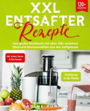 Dieses Entsafter-Kochbuch ist voll von köstlichen, leicht zuzubereitenden Rezepten! Mit über 120+ Rezepten zur Auswahl, finden Sie in diesem Kochbuch bestimmt das, wonach Sie suchen... Was ist Entsaften? Entsaften ist ein Verfahren, bei dem die Säfte aus frischem Obst und Gemüse extrahiert werden. Dabei werden in der Regel die meisten festen Bestandteile, einschließlich der Kerne und des Fruchtfleischs, aus ganzen Früchten und Gemüsen entfernt. Die daraus resultierende Flüssigkeit enthält die meisten Vitamine, Mineralien und Antioxidantien, die von Natur aus in der ganzen Frucht oder dem Gemüse enthalten sind. Entsaftungsmethoden Es gibt verschiedene Entsaftungsmethoden, vom Auspressen der Früchte mit der Hand bis hin zu motorbetriebenen Entsaftern. Zwei gängige Arten von Entsaftern sind: - Zentrifugalentsafter: Diese Entsafter zerkleinern Obst und Gemüse durch Hochgeschwindigkeitsschleudern mit einer Schneideklinge zu Brei. Durch das Schleudern wird auch der Saft von den festen Bestandteilen getrennt. - Kaltpressen: Diese auch als Knetsaftpressen bezeichneten Geräte zerkleinern und pressen Obst und Gemüse viel langsamer, um so viel Saft wie möglich zu gewinnen. Vorteile des Entsaften Erhöhte Aufnahme von Nährstoffen Ihr Körper kann die Nährstoffe schneller aufnehmen, wenn Sie Saft trinken, weil er nicht so hart arbeiten muss, um Ballaststoffe und andere Bestandteile ganzer Mahlzeiten aufzuspalten. Durch das Trinken von Saft können Sie mehr Vitamine und Mineralstoffe aufnehmen, vielleicht mehr als mit Ihrer normalen Ernährung. Unterstützung für das Herz-Kreislauf-System Der Verzehr von reinem Obst- und Gemüsesaft kann den Stickstoffmonoxidspiegel im Blut erhöhen. Ihre Blutgefäße bleiben dank der Wirkung von Stickstoffmonoxid flexibel und gesund, da es die Blutgefäße öffnet und den Blutdruck senkt. Zu hohe Zuckerzufuhr Zucker ist der Hauptverantwortliche für den Kaloriengehalt von Fruchtsaft. Da der Saft Ballaststoffe enthält, die die Aufnahme von Zucker durch den Körper verlangsamen, bemerken Menschen, die Saft trinken, oft einen sprunghaften Anstieg ihres Blutzuckerspiegels nach dem Trinken. Der Verzehr von Gemüsesäften, die entweder ganz oder überwiegend aus Gemüse bestehen, ist die wirksamste Strategie, um die täglich aufgenommene Zuckermenge zu reduzieren. (mehr Informationen finden Sie im Buch)