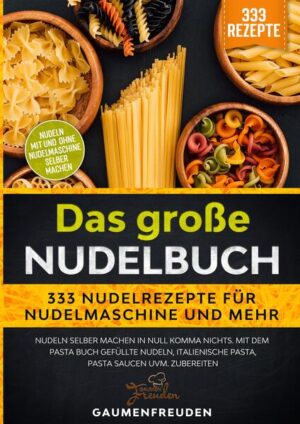 Das große Nudel Kochbuch - Mit 333 Rezepten für die ganze Familie! Probiers mal mit Gemütlichkeit! Zusammen mit Freunden und Familie am Tisch sitzen und einfach nur genießen - was gibt es Schöneres? Alles lässt sich bequem vorbereiten und die Küche ist bereits aufgeräumt, wenn die Gäste kommen. Lieben Sie den Geschmack von Pasta? Nudeln selbst gemacht? Mit oder ohne Nudelmaschine Pasta ist seit Generationen der Favorit von Millionen von Menschen. Die Einfachheit, die Schnelligkeit des Kochens und die schiere Vielfalt machen Pasta zu einer ansprechenden Mahlzeit unter der Woche oder zu einem Gericht, das das Herzstück eines viel größeren Dinners sein kann. In der großen Welt der köstlichen Pasta tradizionale wimmelt es nur so von unterschiedlichen Sorten, die sich in Form, Geschichte und gastronomischem Zweck unterscheiden. Jenseits von Spaghetti oder den bequemen und vertrauten Ravioli gibt es ein ganz anderes Reich von Nudelformen - von denen viele nicht auf Ihrer durchschnittlichen Speisekarte auftauchen werden. Nichtsdestotrotz können Sie diesen Leitfaden nutzen, um selbst einige der obskursten Nudelformen und ihre Zwecke zu erkennen. Besitzen Sie eine Nudelmaschine und sind Sie daran interessiert, köstliche hausgemachte Nudeln zu machen, die gesünder und frischer sind als jede Pasta, die Sie im Laden kaufen können?