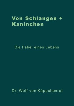 Von Schlangen + Kaninchen erzählt die Fabel eines Lebens, in der der Lug, Betrug, Neid und Missgunst offensichtlich die Oberhand gewinnen. Der Hauptprotagonist sitzt wie ein Kaninchen vor der Schlange und durchlebt Situationen, die nicht alltäglich sind. Wenn auch du schon einmal in dieser Situation warst, dann wirst du diese Geschichte, die mit sehr viel Herzblut und sehr emotional, authentisch geschrieben wurde, lieben. Diese sich immer wieder wandelnde Fabel, erweckt das Kaninchen in seiner reinsten Form in dir. Doch zu welcher Gattung Kaninchen gehörst du? Gehörst du der Gattung "Schockstarre" an? Oder gehörst du eher zu den Freigeistern, für die keinerlei gedankliche Grenzen existieren? Freigeister, die sich jeden neuen Tag in "out of the box thinking" üben. Die Gattung, die permanent die Grenzen verschiebt und die furchtlos der Schlange gegenüber tritt. Furchtlos, weil sie im Hier und Jetzt lebt und der Schlange in jeglicher Hinsicht überlegen ist. Gehörst du zu der Gattung der Furchtlosen, die Lug, Betrug, Neid, Gier, Machtbesessenheit, Hab- und Raffgier und Intrigen an sich abprallen lassen? Die den Schlangen, die sich dessen bedienen, die kalte Schulter zeigen und ihnen das Schutzschild der Erkenntnis entgegen halten? Wer bist du? Wie hättest du in den unterschiedlichsten Situationen, die in den Kapiteln auftauchen gehandelt? Von Schlangen und Kaninchen beschreibt den Werdegang eines Kaninchens vom Kind bis zum Mann, in allen Phasen seines Lebens. Wir erfahren detailliert welche Motive dem Hauptprotagonisten zu Grunde liegen. Der Autor lässt uns fantasiereich an den Gefühlswelten der Hauptperson teilhaben. Dabei wird kaum ein Thema ausgelassen. Tauche ein, in eine Welt von Neid und Missgunst, aber auch von Liebe und Harmonie. In eine Welt, in der das Universum offen zugänglich für Freigeister ist. Sei keine Schlange, sei ein Kaninchen und Freigeist.