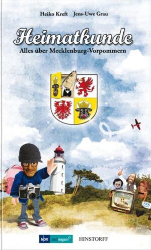 Es ist eine der erfolgreichsten Fernsehreihen des NDR: „Heimatkunde. Alles über Mecklenburg-Vorpommern". Jede Folge präsentiert fünf bis zehn bestens recherchierte Fakten zu einem Thema, eingängig und mit viel Witz aufbereitet. Nun erscheint endlich – auch aufgrund zahlreicher Zuschauerwünsche – das Buch zur Serie. Im von den Filmen bekannten frischen Stil widmet sich der Band von A wie Archäologie bis W wie Werften Themen, die für das Land stehen. Wobei die Autoren selbst bei Experten manchen Erkenntnisgewinn hervorrufen dürften. Über clevere Erfinder zum Beispiel oder große Sturköppe, über Leuchttürme und Backsteinkirchen, die Kunst des Nacktbadens und die des Fußballspielens, über kulinarische Genüsse und mystriöse Orte. Und nicht selten zeigt sich eines: Mecklenburg-Vorpommern ist ein Land, das immer wieder überrascht. Deutschlands Nordosten hat nicht nur eine jahrhundertealte Weinbautradition, ertragreiche Erdölquellen und die ältesten Universitäten Nordeuropas, er bietet auch seltsame Revolutionen, kuriose Fälscherskandale und eigenartige Ortsnamen. Aber nicht einen einzigen FKK-Verein! Heimatkunde, das Buch zur beliebten Fernsehreihe, mit noch mehr Illustrationen und Hintergrundinformationen. Zum Schmunzeln, Stauen und zum Weitererzählen.