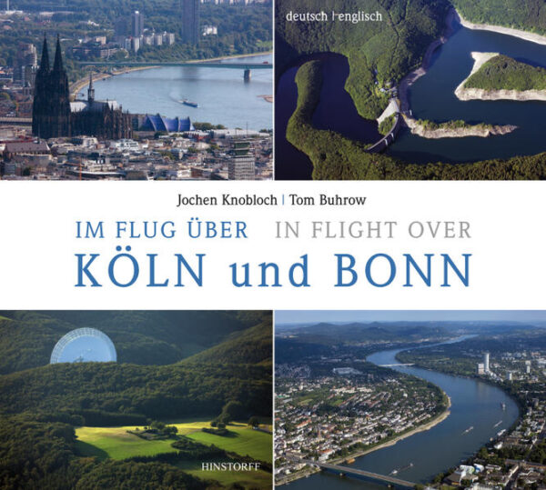 Sie können auf über 2000 Jahre Geschichte verweisen, waren schon in der Römerzeit Wohnort zahllreicher Menschen: Colonia Claudia Ara Agrippinensium und Castra Bonnensia. In seinem mittlerweile 11. Luftbildband widmet sich Jochen Knobloch Köln, der heute viertgrößten Stadt Deutschlands, und Bonn, von wo aus in den letzten Jahrzehnten die Geschicke der Bundesrepublik und Europas entscheidendmitbestimmt wurden. Das UNESCO-Welterbe Kölner Dom, die romanischen Kirchen, die KölnArena … das Bonner Münster, der Hofgarten mit der Universität, Godesburg und ehemaliges Regierungsviertel … Rhein, Siebengebirge, Schloss Augustusburg – sie alle machen gerade von oben betrachtet verständlich, warum Köln, Bonn und deren Umgebung so viele Besucher anziehen, warum die Region zu den wichtigsten und innovativsten in Deutschland zählt und warum die, die hier leben, sich oft keine andere Heimat vorstellenwollen. Ergänzt wird der Band durch den Text von Tom Buhrow, heute Moderator der ARD-Tagesthemen,der bei Bonn aufwuchs und in Bonn studierte.