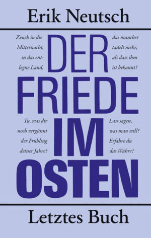 Erik Neutsch hat Band 5 seines großen Romanwerks bis auf wenige Seiten beendet. Der Leser begegnet bekannten Figuren und Schicksalen, die unmittelbar an Band 4 anschließen. Achim Steinhauer muss in seiner mikrobiologischen Forschung eine Niederlage hinnehmen. Gleichzeitig erfährt er als Schriftsteller Anerkennung, eine seiner Erzählungen wird verfilmt