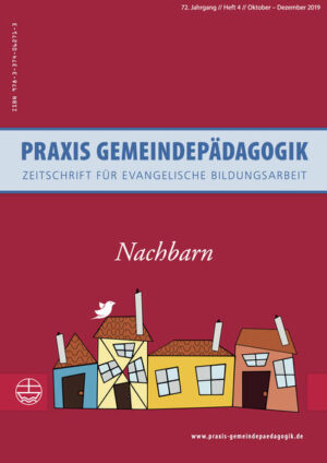 "Wir sind Nachbarn-alle!" Dieses Jahresthema der Diakonie erregte gerade im Jahr mit dem folgenreichen Sommer der Migration und der Krise des deutschen Verwaltungshandelns viel Aufmerksamkeit. Wer nebeneinander wohnt, ist für einander Nachbar. Das gilt im Kleinen wie heute auch im Großen der Welt. Wie wichtig gerade die Nachbarschaft, das unmittelbare Wohnumfeld im Blick auf das gesellschaftliche Miteinander ist, zeigen die Ansätze der Gemeinwesenarbeit, die zunehmend das Denken und Handeln in Kirche und Diakonie und die Ausrichtung von Gemeinden prägen. Alle Orte spielen hier eine Rolle: Gemeindehäuser und Kitas, Schulen und Vereine, Pflegeheime und Marktplätze. Diese Ausgabe der PGP widmet sich den biblischen Bildern von Nachbarschaft ebenso wie heutigen Herausforderungen des Zusammenlebens und den Ansätzen der gemeindepädagogischen Arbeit rund um die Nachbarn in der Nähe und der Ferne.