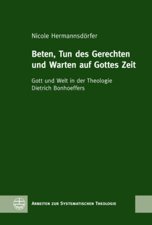 Bonhoeffers Vision eines zukünftigen Christentums fasziniert bis heute. Die Formel vom Beten und Tun des Gerechten fasst diese Gedanken auf engstem Raum zusammen. Obwohl sie häufig zitiert wird, fehlte bisher eine genauere Analyse. Das vorliegende Buch zeichnet die Genese dieses Diktums nach und zeigt auf, wie es in Bonhoeffers Theologie verortet ist. Die Worte vom Beten, Tun des Gerechten und Warten auf Gottes Zeit weisen auf eine grundlegende Einsicht hin: Es kann sich nur dann ein Raum der Begegnung und freien Kommunikation mit anderen eröffnen, wenn man in der eigenen Tradition sprach- und auskunftsfähig ist. Auskunftsfähigkeit erschöpft sich dabei nicht im Reden über Inhalte, sondern zeigt sich auch in der eigenen Lebensgestaltung. Gottes Für-Sein, seine Bereitschaft, dem Menschen Anteil an seiner eigenen unvergänglichen Lebensfülle zu geben, ist der Ermöglichungsgrund und Orientierungspunkt für alles menschliche Handeln. Prayer, righteous action and waiting for God’s own time. God and World in the Thought of Dietrich Bonhoeffer Bonhoeffers vision of a future Christianity remains fascinating today. The formula of prayer and righteous action summarizes his thoughts succinctly. Although these thoughts are frequently quoted, until now an exact analysis of them is lacking. The present book investigates the possibilities of interpretation of his words and shows how they are embedded in Bonhoeffer's theology.