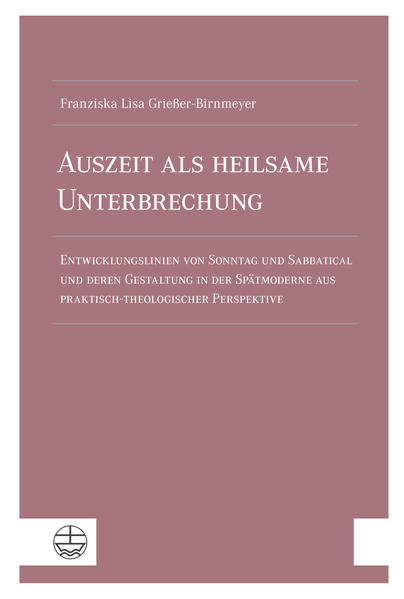 Der Begriff der »Auszeit« hat seit den 2000er Jahren einen enormen Aufstieg erlebt und erfreut sich einer bemerkenswerten Popularität. Die vorliegende Arbeit nähert sich diesem Phänomen aus praktisch-theologischer Perspektive und profiliert Kirche als »Auszeitexpertin«. Dazu wurden exemplarisch zwei Auszeiten ausgewählt: Sonntag als Auszeit vom Alltag und das Sabbatical als Auszeit vom Beruf. Der Blick in Geschichte und Gegenwart dieser beiden kulturell geprägten Zeitzyklen zeigt, dass die biblisch eng verwandten Konzepte Sabbat und Sabbatjahr unterschiedlich starke (kirchliche) Traditionen ausgebildet haben. Von besonderem Interesse ist dabei die Frage der konkreten Gestaltung von Sonntag und Sabbatical. Für die Berufsgruppe der Pfarrpersonen wird hier erstmalig eine empirische Studie zur Sabbatical-Nutzung vorgelegt. Die Arbeit reflektiert, inwiefern spätmoderne Lebensbedingungen (z.B. Beschleunigung oder Ökonomisierung) die Gestaltung von Auszeiten fördern und/oder hemmen und lotet Handlungsspielräume einer ecclesia sabbatica aus. Time Out as a Beneficial Interruption. Lines of Development of Sunday and Sabbatical and their Shaping in Late Modernity from a Practical-Theological Perspective The concept of »time out« enjoys since the 2000s a remarkable popularity. The present study approaches this phenomenon from a practical theological perspective and profiles the church as an "expert on time out". For this purpose, two time-out periods were selected as examples: Sunday as a time-out from everyday life and the sabbatical as a time-out from work. A look at the past and present of these two culturally shaped time cycles shows that the biblically closely related concepts of the sabbath and the sabbatical year have shaped different (church) traditions. For the professional group of pastors, an empirical study on the use of sabbaticals is presented here for the first time. The study reflects on the extent to which late modern living conditions promote and/or inhibit the organisation of sabbaticals.