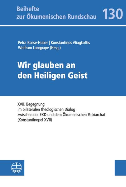 Der vorliegende Band dokumentiert die XVII. Begegnung im bilateralen theologischen Dialog zwischen der EKD und dem Ökumenischen Patriarchat und enthält alle Referate sowie das Kommuniqué der Tagung. Es werden Ansätze für eine ökumenische Pneumatologie entfaltet, im Rückgriff auf exegetische, patristische und liturgisch-theologische Erkenntnisse und die neuere systematisch-theologische orthodoxe und evangelische Literatur. Die Ergebnisse früherer Dialogtagungen finden darin eine weiterführende Aufnahme. Im Kommuniqué werden Konvergenzen, insbesondere in den Bereichen der Pneumatologie, Eschatologie und Ekklesiologie formuliert. We Believe in the Holy Spirit. XVII. Meeting in the Bilateral Theological Dialogue between the EKD and the Ecumenical Patriarchate The present volume documents the XVIIth meeting in the bilateral theological dialogue between the EKD and the Ecumenical Patriarchate and contains all the presentations as well as the communiqué of the meeting. Approaches for an ecumenical pneumatology are developed, drawing on exegetical, patristic and liturgical-theological insights and the more recent systematic-theological Orthodox and Protestant literature. The results of previous dialogue conferences are taken up and developed further. In the communiqué, convergences are formulated, especially in the fields of pneumatology, eschatology and ecclesiology.