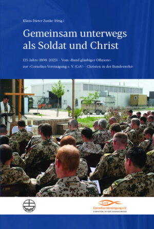 »Gemeinsam unterwegs als Soldat und Christ«-unter diesem Titel feiert die heutige »Cornelius-Vereinigung (CoV) e.V.-Christen in der Bundeswehr« das 125-jährige Bestehen ihrer Gemeinschaft. Das Jubiläum legt einen Rückblick nahe, bei dem sich u. a. Fragen stellen wie: Was hat diese Soldaten als Christen bewegt und geprägt? Wie konnte und kann eine Gemeinschaft, die sich zum christlichen Glauben bekennt, im militärischen Kontext-auch der Bundeswehr- bestehen? Die Antworten finden sich in wissenschaftlichen Aufsätzen namhafter Autoren und werden ergänzt durch die persönlichen Erfahrungen von Zeitzeugen der »Cornelius-Vereinigung (CoV)«. Sie gehen dem Thema »Gemeinschaft« nach, ihrem Ziel, Ort und ihrer Form. Konsequenterweise führen die Beiträge zum Selbstverständnis dieser berufsspezifischen Gemeinschaft und einem perspektivischen Ausblick junger Offiziere, die an der Bundeswehruniversität in München studieren. On the Road Together as Soldier and Christian On the Occasion of the 125th Anniversary (1898-2023) of the Cornelius-Vereinigung e. V. (CoV)-Christians in the German Armed Forces „Together on the road as soldier and Christian“-this is the title under which today’s „Cornelius-Vereinigung (CoV) e.V. -Christen in der Bundeswehr“ celebrates the 125th anniversary of its community. The anniversary suggests a retrospective in which such questions arise: What moved and influenced these soldiers as Christians? How could and can a community professing the Christian faith survive in the military context-including the German armed forces? The answers can be found in academic essays by renowned authors and are supplemented by the personal experiences of contemporary witnesses of the „Cornelius-Vereinigung (CoV)“. They explore the topic of „community“, its aim, place and form. Consequently, the contributions lead to the self-conception of this community based on a specific profession and a perspectival outlook of young officers studying at the Universität der Bundeswehr München.