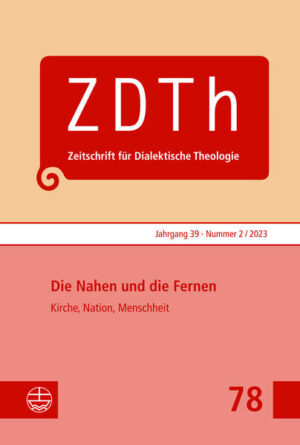 »(U)nd da zum Menschen auch das gehört, dass er zu jenen Nahen und zu jenen Fernen in Beziehungen steht, so kann es nicht anders sein, als dass es (sc. das Gebot Gottes) ihn auch insofern zum Gehorsam ruft und heiligen will, als er in diesen Beziehungen steht. Gottes Gebot meint ihn auch in seiner Eigenschaft als Glied seines Volkes und also auch als solchen, der eben damit Glied des noch größeren Menschenvolkes überhaupt ist.« (Karl Barth) Das Heft dokumentiert u.a. die Vorträge, die auf der 52. Internationalen Barth-Tagung von Aleida Assmann, Marco Hofheinz, Arne Rasmusson, Ellen Überschär und Siegfried Weichlein gehalten wurden.