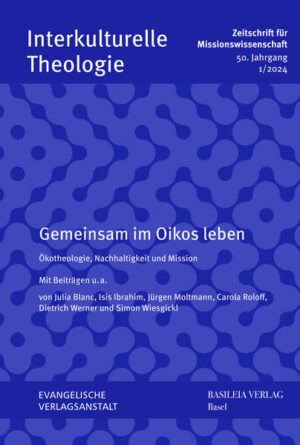 In der Diskussion um Nachhaltigkeit ist Ökotheologie zu einem viel beachteten Thema geworden. Aktualitätsdebatten um Nachhaltigkeit finden Eingang in dieses Heft. Dabei wird der Diskurs hinsichtlich mehrere Aspekte akzentuiert. Einerseits werden die Anfänge einer Ökotheologie in der Missionsgeschichte verortet. Es kommen dabei sowohl Aspekte der Zerstörung als auch der Stärkung von indigenen Wissenstraditionen zur Sprache. Darüber hinaus spielen ökumenische Aspekte eine Rolle, die weltweite Pfingstbewegung und ökotheologische Ansätze in anderen Religionen werden mitberücksichtigt. Das Heft enthält Beiträge der gemeinsamen Jahrestagung der Deutschen Gesellschaft für Missionswissenschaft (DGMW) und des Internationalen Instituts für missionswissenschaftliche Forschung (IIMF). Das Heft zielt darauf ab, die missionsgeschichtlichen Impulse in die aktuellen Standortbestimmungen um Ökotheologie einzuspeisen.