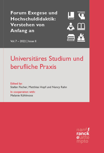 Editorial Contributions Holger Pyka Haltung und Methode Chancen der exegetischen Ausbildung aus Sicht der zweiten Ausbildungsphase Ariane Dihle / Michaela Veit-Engelmann Die Bibel im Religionsunterricht ins Gespräch bringen Herausforderungen für das Lehramtsstudium der Evangelischen Theologie in Deutschland Christiane de Vos Exegese als Teil der Theologie Ein Kommentar aus kirchenpolitischer Perspektive Jörg Frey Eine (un-)wissenschaftliche Response Bemerkungen eines Hochschullehrers zur Situation der Exegese in der theologischen Ausbildung Reettakaisa Sofia Salo Bibelkreis im Proseminar Matthias Hopf Der "Schwarmintelligenz" vertrauen Ein Lehr-/Lernbeispiel für seminaristische Gruppen Reviews Interview with ... Klaus-Peter Adam