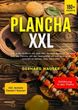 Dieses Plancha-Kochbuch ist voll von köstlichen, leicht zuzubereitenden Rezepten! Mit über 180+ Rezepten zur Auswahl, finden Sie in diesem Kochbuch bestimmt das, wonach Sie suchen... Die Spanier nennen es Plancha… Argentinier nennen es Chapa. Ich nenne es eine der besten Möglichkeiten, die sengenden Fähigkeiten einer Gusseisenbratpfanne mit dem intensiven Hitze- und Rauchgeschmack Ihres Grills zu verbinden. Eine Plancha ist eine Art Bratpfanne - eine dicke, flache Platte aus Gusseisen, die Sie auf Ihren Grill legen, um kleine oder delikate Lebensmittel wie Spargelstangen, Lorbeerkammuscheln, Garnelen, zerbrechliche Fischfilets, Hühnerleber und sogar gewürfeltes Geflügel braten zu können. Sie können mit einer Plancha auf deinem Herd kochen aber der das Kochen wird viel interessanter, wenn Sie dies auf Ihrem Grill tun. Werfen Sie einfach eine Handvoll Hartholzspäne auf die Kohlen Ihres Grills, während Sie kochen. Das Kochen auf einer Plancha brät das Fleisch oder den Fisch besser an als jede andere Kochfläche. Es erzeugt ein gebräuntes, leicht knuspriges Äußeres, während die Säfte im inneren bleiben. Gleichzeitig hinterlässt es das Innere des Fleisches oder Fisches zart und saftig. Kochen a la Plancha ist eine neue Art der Zubereitung. Die gewürzte Oberfläche und die hohe Hitze sorgen dafür, dass die Aromen der Lebensmittel gut durchkommen. Aus diesem Grund sollten Sie am besten die frischesten Zutaten auswählen. Es ist auch eine sehr fettarme und gesunde Art zu kochen. Sie brauchen keine zusätzlichen Fette, um den Garprozess zu unterstützen, da die intensive Hitze die ganze Arbeit erledigt. Während eine traditionelle Bratpfanne bei ca. 180°C brät, erreicht eine Plancha 230°C oder höher. Dies reduziert die benötigte Garzeit. Eine Plancha ist auch viel einfacher zu reinigen als ein Grill oder sogar Töpfe und Pfannen. Beste Gerichte zum Kochen a la Plancha A la Plancha wird oft zum Kochen von Meeresfrüchten verwendet. Dies ist die ideale Methode, da Meeresfrüchte häufig am besten für schnelles Garen bei hoher Hitze geeignet sind. In Spanien gibt es häufig Planchas, die direkt neben den Docks aufgestellt sind und den täglichen Fang sofort zubereiten können. (mehr Informationen finden Sie im Buch)