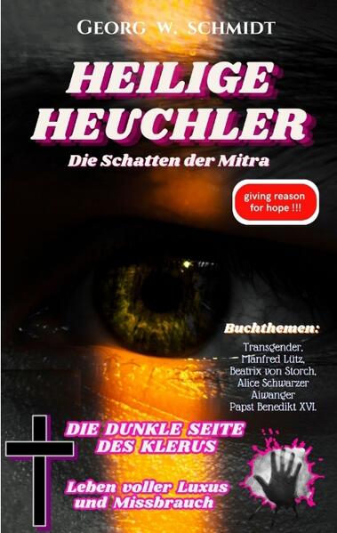 Dieses Buch soll keine wissenschaftliche Studie der Theologie oder Kriminalistik sein, sondern stattdessen den Zustand und den Umgang der katholischen Kirche und der Gesellschaft beim sexuellen Missbrauch von Schutzbefohlenen durch Kleriker beleuchten, in der Hoffnung auf Besserung Anstöße geben. Kleriker sind übrigens nach Kirchenrecht Personen, die das Sakrament der Weihe, mindestens die Diakonweihe empfangen haben und damit besonderen Verpflichtungen unterliegen. Dies sind Bischöfe, Priester und Diakone. Bei „Laien“ nach Kirchenrecht können diese auch im arbeitsrechtlichen oder ehrenamtlichen Dienstverhältnis zur Kirche stehen. Bei einem meiner neuen Romane finden Handlungen auf verschiedenen Friedhöfen von Paris statt und durch diese umfangreichen Recherchen kamen erneut real zum Teil bekannte jedoch auch noch nicht bekannte Gräueltaten der Kirchen in meinen Blickpunkt. Da diese Gräueltaten der Kirchen in den verschiedensten Ländern wie Frankreich, Belgien, Niederlande, Spanien, Deutschland und andere so umfangreich und hässlich waren und immer wieder neu auftauchen, zwangen diese Recherchen mich förmlich dazu, damit an die Öffentlichkeit zu gehen. Es sind Unmengen an Verbrechen und Skandalen mit der Kirche verbunden und von der Kirche direkt ausgeführt worden. Meistens ging es um Auseinandersetzungen mit Menschen, die nicht zur Religionsgemeinschaft der römisch-katholischen Kirche gehörten. Diese wurden von den Kirchen stigmatisiert als Menschen mit anderen Merkmalen, wie ethnischer Herkunft, sexueller Orientierung oder ungläubig und damit als potenziell nicht schützenswert qualifiziert. Hiermit konnten die Kirchen ihre sämtlichen Verbrechen wie sexuellen Missbrauch an Minderjährigen, Mord, Totschlag, Verbrennungen, Teufelsaustreibungen udgl. rechtfertigen. Die Recherchen führten mich in eine grauenvolle, verbrecherische Welt. Die Missbräuche an Kindern, vollführt durch Pfarrer, sind keine Fiktionen, sondern sie entsprechen leider der Realität