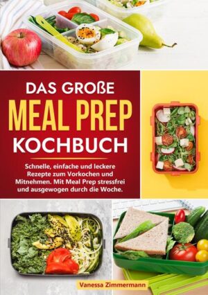 Suchst du nach einer Möglichkeit, deine Mahlzeiten vorauszuplanen und dabei Zeit, Geld und Stress zu sparen? Fühlst du dich oft überfordert von der täglichen Frage, was es zu essen gibt, und greifst dann zu Fast Food? Möchtest du eine gesunde Ernährung sicherstellen und trotzdem nicht jeden Tag stundenlang in der Küche stehen? Dann ist dieses Kochbuch genau das Richtige für dich! Entdecke die Kunst des Vorkochens und erlebe, wie diese Methode deinen Alltag erleichtern und dein Essverhalten verbessern kann. Meal Prep bietet dir zahlreiche Vorteile: - Zeiteffizienz: Koche einmal und genieße mehrere Mahlzeiten. Verabschiede dich von der täglichen Kochroutine! - Gesunde Ernährung: Durch die Planung und Vorbereitung deiner Mahlzeiten vermeidest du ungesunde Spontanentscheidungen. - Budgetfreundlichkeit: Großeinkäufe und geplantes Kochen können Geld sparen, indem teure Fertiggerichte und Restaurantbesuche vermieden werden. - Weniger Lebensmittelverschwendung: Verwende Zutaten effizient und reduziere die Verschwendung von Lebensmitteln. In der heutigen Zeit ist es essenziell, sich bewusst und gesund zu ernähren. Dieses Rezeptbuch bietet dir eine Fülle von Rezepten, die nicht nur köstlich sind, sondern auch deinem Körper guttun. Warum du dieses Kochbuch unbedingt in deiner Sammlung haben solltest: - Vielfalt an Rezepten: Entdecke Rezeptideen von vegetarisch und vegan bis zu Low Carb, leckeren Frühstücksideen und Desserts. - Budgetfreundlich: Du musst kein Vermögen ausgeben, um gesund zu essen. Viele Zutaten sind leicht verfügbar und erschwinglich. - Einfach und verständlich: Alle Rezepte sind leicht nachzukochen, auch wenn du kein Profi in der Küche bist. - Kreative Ideen: Lass dich von neuen Rezeptideen inspirieren und bringe Abwechslung in deinen Speiseplan. Kaufe noch heute dieses Kochbuch und erlebe, wie Meal Prep deinen Alltag erleichtert und dich dabei unterstützt, gesund und ausgewogen zu essen! Fühl dich endlich wieder fit, gesund und voller Energie!