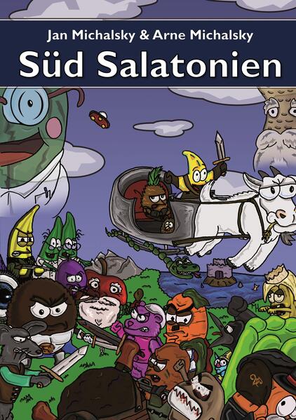 Viele Jahrtausende nach dem Untergang der Menschheit erhebt sich die nächste Stufe intelligenten Lebens auf der Erde: die Salatonier! Zwei dieser skurrilen Bewohner sind der melancholisch- depressive Choleriker und Hobby- Sadist Pein Eppel und sein idealistischer Begleiter und selbsternannter Leibwächter Starvarius. Während die beiden versuchen, sich in ihrer chaotischen und kuriosen Welt zurechtzufinden, gelangen sie durch schieren Zufall an eine Prophezeiung des mysteriösen Propheten Nostradanuss. Endlich hat Starvarius ein Ziel, für das er sogar gegen mächtige Feinde wie den skrupellosen Mutantengeneral Krudding - halb Krähe, halb Pudding - in den Kampf zieht. Mit Hilfe der unvorstellbaren Geschöpfe seiner Welt treibt die optimistische Sternfrucht ihren störrischen Begleiter von Abenteuer zu Abenteuer auf ihrer scheinbar aussichtslosen Suche nach der Höhle des Schicksals - der letzten Rettung Süd Salatonien! Eine expressionistisch- ausgefallene Fantasy- Parodie!