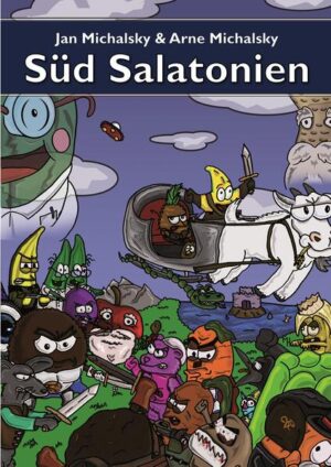 Viele Jahrtausende nach dem Untergang der Menschheit erhebt sich die nächste Stufe intelligenten Lebens auf der Erde: die Salatonier! Zwei dieser skurrilen Bewohner sind der melancholisch- depressive Choleriker und Hobby- Sadist Pein Eppel und sein idealistischer Begleiter und selbsternannter Leibwächter Starvarius. Während die beiden versuchen, sich in ihrer chaotischen und kuriosen Welt zurechtzufinden, gelangen sie durch schieren Zufall an eine Prophezeiung des mysteriösen Propheten Nostradanuss. Endlich hat Starvarius ein Ziel, für das er sogar gegen mächtige Feinde wie den skrupellosen Mutantengeneral Krudding - halb Krähe, halb Pudding - in den Kampf zieht. Mit Hilfe der unvorstellbaren Geschöpfe seiner Welt treibt die optimistische Sternfrucht ihren störrischen Begleiter von Abenteuer zu Abenteuer auf ihrer scheinbar aussichtslosen Suche nach der Höhle des Schicksals - der letzten Rettung Süd Salatonien! Eine expressionistisch- ausgefallene Fantasy- Parodie!