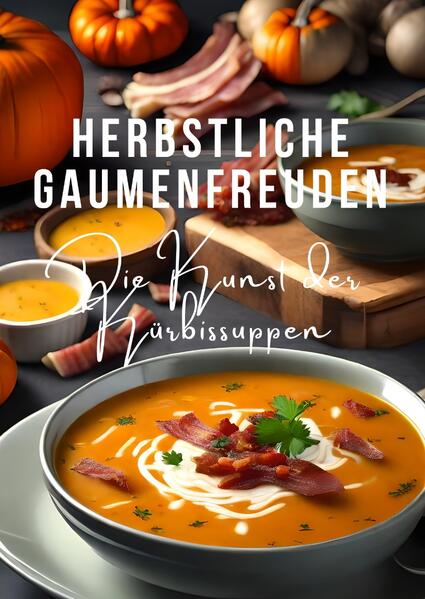 Tauchen Sie ein in die Welt der Kürbissuppen und entdecken Sie eine Fülle von Rezepten, die Ihre Geschmacksknospen verzaubern werden. Von cremigen Butternut-Varianten bis hin zu überraschenden Kombinationen mit verschiedenen Gemüsesorten und Gewürzen bietet dieses Buch eine einzigartige Auswahl an Suppen, die den Herbst auf Ihren Tisch bringen. Verleihen Sie Ihrer kulinarischen Reise eine kreative Note und lassen Sie sich von den warmen, tröstlichen Aromen der Kürbissuppen verführen. Ein Fest für die Sinne und ein Genuss für den Gaumen erwarten Sie in "Herbstliche Gaumenfreuden: Die Kunst der Kürbissuppen". Guten Appetit!