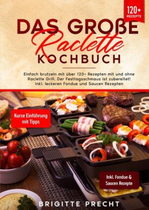 Dieses Raclette-Kochbuch ist voll von köstlichen, leicht zuzubereitenden Rezepten! Mit über 120+ Rezepten zur Auswahl, finden Sie in diesem Kochbuch bestimmt das, wonach Sie suchen... Raclette ist sowohl der Name eines Käses als auch der Name eines typischen Après-Ski-Gerichts, das aus demselben Käse hergestellt wird. Er stammt ursprünglich aus der Schweiz, ist aber auch in der französischen Region zu finden, die an die Schweiz grenzt. Der Name leitet sich vom französischen racler ab, was "schaben" bedeutet. Wie schmeckt Raclette? Dieser fantastische Kuhmilchkäse hat eine wunderbar cremige Textur und einen salzigen, leicht süßen, leicht nussigen Geschmack, nicht unähnlich dem Gruyere. Er ist ziemlich aromatisch und wird umso schärfer, je länger der Käselaib reift. Lassen Sie sich aber nicht vom Geruch täuschen: Raclette schmeckt nicht so stark, wie er riecht. Es gibt auch aromatisierte Versionen des Käses. So gibt es Raclette mit Pfefferkörnern, Kräutern, Knoblauch und sogar Trüffeln! Wie man Raclette isst Sie sitzen alle um einen Tisch herum. Der Raclette Grill wird in die Mitte des Tisches gestellt und alle Raclette-Zutaten werden um ihn herum platziert. Jeder bekommt sein eigenes Raclette-Pfännchen. Ihr wählt eure Lieblingszutaten aus und legt sie in euer Pfännchen. Ihr deckt die Zutaten mit einer Scheibe Käse ab und legt sie unter den Grill. Sobald der Käse geschmolzen ist und blubbert, ist er fertig zum Essen. Der obere Teil des Grills wird zum Grillen und Kochen von Fleisch und anderen Zutaten verwendet. Sie können darauf Zwiebeln, Würstchen oder Grillfleisch anbraten. Achten Sie darauf, dass Sie keine zu fettigen Zutaten verwenden, denn Sie wollen nicht, dass das Fett auf Ihre Gäste spritzt. Was man zum Raclette trinkt Traditionell wird dieses käsige Vergnügen mit Tee, Wein oder Bier serviert. Die besten Weine für Raclette sind Grauburgunder (der französische Stil), Riesling oder Schweizer Weißweine wie Gutedel. Sollten Sie jemals die Gelegenheit haben, dieses wunderbare Gericht in seinem Heimatland zu probieren, werden Ihnen die Schweizer sagen, dass es ein absolutes Tabu ist, Wasser zum Raclette zu trinken. Sie brauchen etwas mit einem gewissen Säuregehalt, um die Fette im Raclette aufzuspalten und den Gaumen zwischen den Bissen frisch zu halten. Die richtigen Zutaten Käse: Ein Großteil des Raclette-Käses stammt nach wie vor aus der Schweiz oder Frankreich (aus Kuh-, Schaf- und Ziegenmilch). An der Spitze steht der Reading Raclette von der Spring Brook Farm in Vermont, ein Rohmilch-Kuhkäse der aus einer kleinen, grasgefütterten Herde hergestellt wird, die vor Ort aufgezogen wurde. Der Käse ist zwar weicher als ein traditionelles Raclette, hat aber im geschmolzenen Zustand das bekannte süß-butterige Profil. Er ist 3-6 Monate gereift und weist eine sehr schmackhafte Rinde auf. Raclette-Ideen für alternativen Käse? •Mozzarella (mild und schmilzt sehr gut) •Cheddar •Butterkäse oder Gouda (besonders beliebt bei Kindern) •Brie •Gorgonzola (oder ein anderer Blauschimmelkäse) •Feta Kartoffeln: Die traditionellen Raclette-Kartoffeln werden Bintje genannt. Bintjes, haben eine seidige Schale und ein cremiges, gelbes Fruchtfleisch, wenn sie gekocht werden. Ihr geringer Stärkegehalt macht sie zu einer idealen Allzweckkartoffel, die auch beim Kochen ihre Form behält, der am häufigsten verwendeten Auswahl für Raclettes. (mehr Informationen finden Sie im Buch)