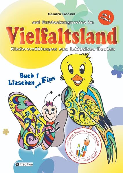 Begleite Lieschen, Fips und die weiteren Bewohner des faszinierenden Vielfaltslandes auf ihre spannenden Abenteuer. Dieses Buch, mit vielen Zeichnungen zum Ausmalen, erzählt die Geschichte von Lieschen, ursprünglich eine süße Raupe im Wald der guten Kinder, die die Höhen und Tiefen der Verwandlung zum Schmetterling erfährt. In dieser herzerwärmenden Geschichte über Vorurteile und Inklusion begegnet Lieschen dem fröhlichen Vogel Fips, der sie dazu ermutigt, trotz einen besonderen Unterschied von Ihr, zu fliegen. Gemeinsam mit ihren Schmetterlingsfreunden beweist Lieschen, dass wahre Schönheit und Werte von innen kommen und es viel schöner ist, sich einfach so zu akzeptieren, wie man ist. Die Eltern, Erzieher und Lehrer, die dieses Buch nutzen, um Kindern wichtige Werte wie Akzeptanz, Freundschaft und Selbstvertrauen zu vermitteln, geben ihren „Kleinen“ “ ein Geschenk, das ihr ganzes Leben lang von unschätzbarem Wert sein wird: die Fähigkeit, eine inklusive und mitfühlende Welt zu gestalten.