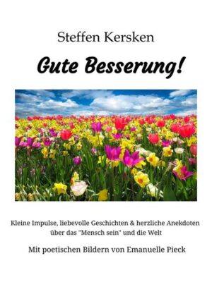 Steffen Kersken ist ein Beobachter des Wandels, der Welt und der Menschen darin, mit all ihren Veränderungen in der Zeit. Als Ergotherapeut arbeitet er im psychiatrischen Tätigkeitsfeld und kennt die Ängste des Menschen, das Scheitern, das Aufstehen, die Hoffnungen und ihre Bedürfnisse. Es gelingt ihm in seinen Texten, Menschen den Spiegel vorzuhalten, Themen aufzumachen, einen Perspektivwechsel anzuregen, aber ohne dabei zu mahnen, zu drängen oder aufzufordern. Um seine Leser aus der gesellschaftlichen Komfortzone zu locken, beschreibt Kersken das „Mensch sein“ mit all seinen Facetten und Selbstzweifeln, immer mit kleinen Impulsen, seinem niederrheinischen Humor und liebevollen Geschichten. Das Buch regt an, Veränderung anzunehmen, nicht nur zu verdrängen und sich selbst mehr zu akzeptieren, wie man wirklich ist. Wir dürfen uns mehr lieben und müssen uns den Veränderungen der Gesellschaft stellen, also „Gute Besserung“ dabei! „Menschlichkeit ist erlaubt, ihr müsst nicht immer klagen, dürft Angst vor der Zukunft haben und Hände reichen. Wir können nicht immer stark sein, wir dürfen auch mal „Mensch sein“ und gemeinsam den Weg in die Zukunft gehen!“