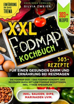 Dieses FODMAP-Ratgeber-Kochbuch ist voll von köstlichen, leicht zuzubereitenden Rezepten! Mit über 303+ Rezepten zur Auswahl, finden Sie in diesem Kochbuch bestimmt das, wonach Sie suchen... FODMAP steht für… "fermentierbare Oligo-, Di-, Monosaccharide und Polyole". Dies sind kurzkettige Kohlenhydrate, die resistent gegen Verdauung sind. Anstatt in Ihren Blutkreislauf aufgenommen zu werden, erreichen sie das Äußerste Ende Ihres Darms, wo sich die meisten Darmbakterien befinden. Ihre Darmbakterien verwenden diese Kohlenhydrate dann als Treibstoff, produzieren Wasserstoffgas und verursachen bei empfindlicheren Personen Verdauungssymptome. FODMAPs ziehen auch Flüssigkeit in Ihren Darm, was zu Durchfall führen kann. Obwohl nicht jeder empfindlich auf FODMAPs reagiert, ist dies bei Menschen mit Reizdarmsyndrom sehr häufig. Kann eine Low-FODMAP-Diät mein IBS heilen? Während eine Low-FODMAP-Diät Ihre Symptome lindern kann, wird diese Diät nicht als Heilmittel für Reizdarmsyndrom (IBS) angesehen. FODMAPs können die Symptome vorübergehend verstärken, wenn sie aufgrund der Zunahme der Gasproduktion und der Wasserversorgung im Darm verzehrt werden. Untersuchungen haben ergeben, dass etwa 3 von 4 Personen mit IBS eine signifikante allgemeine Verbesserung ihrer Symptome feststellen konnten, wenn sie eine Low FODMAP-Diät einhielten. Ernährung ist ein Ansatz, der bei manchen Menschen zur Verbesserung der IBS-Symptome beitragen kann. Die 3 Phasen der Low FODMAP Diät 1. Beschränkung der FODMAPs - (Für 4 bis 6 Wochen) Alle FODMAPs müssen in der ersten Diätphase eingeschränkt werden. Nur wenn wirklich eine Verbesserung der Symptome zu erkennen ist, können Sie mit der Low FODMAP-Diät weiter machen. 2. FODMAPs wieder hinzufügen (variabler Zeitraum) Wenn sich die Symptomatik verbessern sollte, ist es nötig nacheinander die Nahrungsmittel mit höherem FODMAP Gehalt wieder miteinzubringen. Damit wird der Speiseplan abwechslungsreicher und hilft herauszufinden, welche Nahrungsmittel Symptome begünstigen bzw. verschlechtern und welche geduldet werden. Jeder Mensch reagiert anders, also sollten bei der Wiedereinführung eines Nahrungsmittels Symptome auftreten, sollte es nun vermieden werden. Sie können bestimmte Nahrungsmittel zu einem späteren Zeitpunkt in einer kleineren Menge erneut austesten. (mehr Informationen finden Sie im Buch)