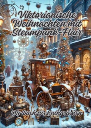 "Viktorianische Weihnachten mit Steampunk- Flair: Malbuch für Enthusiasten" bietet den Leserinnen und Lesern eine einzigartige Gelegenheit, in die festliche Welt des Viktorianischen Zeitalters einzutauchen, die von der aufregenden Ästhetik des Steampunk inspiriert ist. Dieses Buch präsentiert kunstvoll gestaltete Ausmalbilder, die die nostalgische Eleganz vergangener Weihnachten mit der technischen Innovation des Steampunk verbinden. Es ermöglicht den Leserinnen und Lesern, die festliche Jahreszeit auf eine unkonventionelle und künstlerische Weise zu erleben, indem sie festliche Motive mit einer Prise Steampunk- Flair gestalten.