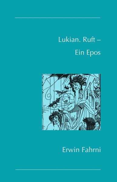 In mindestens zwei seiner Werke beschreibt Lukian von Samosata (geb. um 120 und gest. um 180) Visionen, Bilder und Geschehen, die gewiss keine direkte Entsprechung in den Gegebenheiten des 2. Jahrhunderts finden. Der Mond, Jupiter oder die Sonne sind in Reichweite, mit einem Boot oder den starken Flügeln eines Adlers und eines Geiers erreichbar. Die antiken Texte sind auch nach fast zweitausend Jahren erstaunlich und verwunderlich, keineswegs überholt, und haben Erwin Fahrni zu einer literarischen Auseinandersetzung mit ihnen beflügelt. In "Lukian. Ruft - Ein Epos" vermischen sich die räumlichen und zeitlichen Dimensionen. Der Raum ist grenzenlos, die Zeit steht still oder rast wie verrückt davon. Die einzelnen Texte lösen sich von den Vorlagen, die Handlung ist zwar im ersten und zweiten Buch noch nachvollziehbar (die Lukian-Erzählerfigur geht durch die gleichen Stationen wie in der antiken Storia), die textliche Ordnung hat ein Grundmuster, alles verliert jedoch den roten Faden im dritten Buch, in dem vom epischen Fluss nur einzelne Pfützen übrig bleiben, Geronnenes aus Schriften Lukians und früheren und neueren Texten Erwin Fahrnis, zufällig sechzig. Die beiden Teile zuvor umfassen die gleiche Anzahl an Strophen. So rundet sich das Werk scheinbar - insgesamt dreimal sechzig neunversige Strophen bzw. ungleich geformte Abschnitte