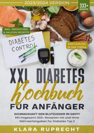 Dieses Diabetes-Kochbuch ist voll von köstlichen, leicht zuzubereitenden Rezepten! Mit über 333+ Rezepten zur Auswahl, finden Sie in diesem Kochbuch bestimmt das, wonach Sie suchen... Was versteht man unter Diabetes? Diabetes ist eine chronische (lang andauernde) Erkrankung, die sich darauf auswirkt, wie Ihr Körper Nahrung in Energie umwandelt. Der Körper zerlegt die meisten Lebensmittel, die Sie essen, in Zucker (Glukose) und gibt ihn in den Blutkreislauf ab. Wenn der Blutzucker ansteigt, gibt die Bauchspeicheldrüse das Signal, Insulin auszuschütten. Insulin wirkt wie ein Schlüssel, mit dem der Blutzucker in die Körperzellen gelangt und dort als Energie genutzt wird. Bei Diabetes stellt Ihr Körper nicht genug Insulin her oder kann es nicht so gut nutzen, wie es sollte. Wenn nicht genügend Insulin vorhanden ist oder die Zellen nicht mehr auf das Insulin ansprechen, bleibt zu viel Blutzucker in Ihrem Blutkreislauf. Mit der Zeit kann dies zu ernsthaften Gesundheitsproblemen wie Herzerkrankungen, Sehstörungen und Nierenerkrankungen führen. Mythen und Fakten über Diabetes und Ernährung Mythos: Sie müssen Zucker um jeden Preis vermeiden. Tatsache: Sie können Ihre Lieblingsspeisen genießen, solange Sie richtig planen und versteckten Zucker einschränken. Nachtisch muss nicht tabu sein, solange er Teil eines gesunden Speiseplans ist. Mythos: Man muss die Kohlenhydrate stark einschränken. Tatsache: Die Art der Kohlenhydrate, die Sie essen, und die Portionsgröße sind entscheidend. Konzentrieren Sie sich auf Vollkornkohlenhydrate anstelle von stärkehaltigen Kohlenhydraten, da diese reich an Ballaststoffen sind und langsam verdaut werden, wodurch der Blutzuckerspiegel ausgeglichener bleibt. Mythos: Sie brauchen spezielle Diabetiker-Mahlzeiten. Tatsache: Die Grundsätze einer gesunden Ernährung sind die gleichen - unabhängig davon, ob Sie Diabetiker sind oder nicht. Teure Diabetiker-Lebensmittel bieten im Allgemeinen keinen besonderen Nutzen. (mehr Informationen finden Sie im Buch)