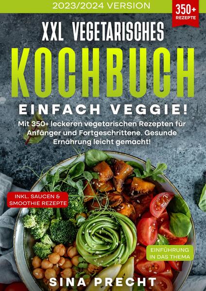 Dieses Vegetarische-Kochbuch ist voll von köstlichen, leicht zuzubereitenden Rezepten! Mit über 350+ Rezepten zur Auswahl, finden Sie in diesem Kochbuch bestimmt das, wonach Sie suchen... Die vegetarische Ernährung hat in den letzten Jahren stark an Popularität gewonnen. Einigen Studien zufolge machen Vegetarier etwa 6 % bzw. 5 % der Bevölkerung in Nordamerika und Europa aus, während in Asien etwa 19 % der Bevölkerung Vegetarier sind. Abgesehen von den ethischen und ökologischen Gründen, die für einen Verzicht auf Fleisch sprechen, kann eine gut durchdachte vegetarische Ernährung auch das Risiko chronischer Krankheiten verringern, die Gewichtsabnahme unterstützen und die Qualität der Ernährung verbessern. Dieses Buch bietet einen Leitfaden für Einsteiger in die vegetarische Ernährung, einschließlich jeder Menge leckerer Rezeptideen. Die vegetarische Ernährung wird mit einer Reihe von gesundheitlichen Vorteilen in Verbindung gebracht. Tatsächlich zeigen Studien, dass Vegetarier tendenziell eine bessere Ernährungsqualität haben als Fleischesser und eine höhere Aufnahme wichtiger Nährstoffe wie Ballaststoffe, Vitamin C, Vitamin E und Magnesium. Eine vegetarische Ernährung kann auch verschiedene andere gesundheitliche Vorteile mit sich bringen. Kann die Gewichtsabnahme fördern Die Umstellung auf eine vegetarische Ernährung kann eine wirksame Strategie sein, wenn Sie abnehmen wollen. Eine Überprüfung von 12 Studien ergab, dass Vegetarier in 18 Wochen im Durchschnitt 2 Kilogramm mehr abnahmen als Nicht-Vegetarier. Ebenso zeigte eine 6-monatige Studie an 74 Menschen mit Typ-2-Diabetes, dass eine vegetarische Ernährung bei der Reduzierung des Körpergewichts fast doppelt so wirksam ist wie eine kalorienarme Ernährung. Außerdem zeigte eine Studie aus dem Jahr 2009 mit fast 61.000 Erwachsenen, dass Vegetarier tendenziell einen niedrigeren Body-Mass-Index (BMI) haben als Allesesser - der BMI ist ein Maß für das Körperfett auf der Grundlage von Größe und Gewicht. Es sind jedoch weitere Untersuchungen erforderlich, um zu verstehen, welche spezifischen Aspekte der vegetarischen Ernährung oder Lebensweise für diesen Zusammenhang verantwortlich sein könnten. Kann das Krebsrisiko senken Einige Forschungsergebnisse deuten darauf hin, dass eine vegetarische Ernährung mit einem geringeren Krebsrisiko verbunden sein könnte - einschließlich Brust-, Dick- und Mastdarmkrebs. Die derzeitige Forschung beschränkt sich jedoch auf Beobachtungsstudien, die einen Zusammenhang zwischen Ursache und Wirkung nicht beweisen können. Es ist zu beachten, dass einige Studien zu widersprüchlichen Ergebnissen gekommen sind. Daher ist weitere Forschung erforderlich, um zu verstehen, wie sich Vegetarismus auf das Krebsrisiko auswirken kann. (mehr Informationen finden Sie im Buch)