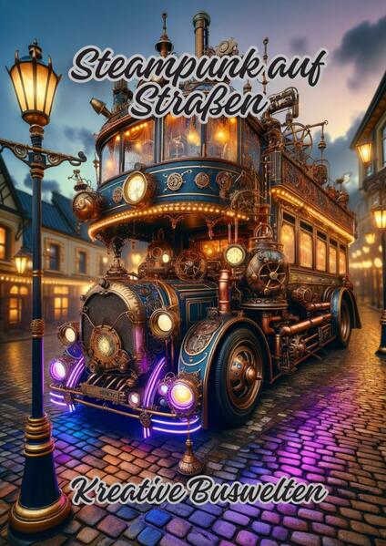 "Steampunk auf Straßen: Kreative Buswelten" ist ein faszinierendes Malbuch, das die Welt der Steampunk- Busse auf kreative Weise darstellt. Jede Seite des Buches bietet detailreiche und fantasievolle Illustrationen, die Busse im einzigartigen Steampunk- Design in verschiedenen städtischen und ländlichen Szenarien zeigen. Von dampfbetriebenen Doppeldeckern in historischen Stadtlandschaften bis hin zu futuristischen Straßenbussen mit Zahnrädern und Kupferdetails dieses Buch lädt dazu ein, in die Welt des Steampunk einzutauchen und die Szenen mit Farben und Fantasie zum Leben zu erwecken. Es bietet eine ausgezeichnete Gelegenheit, künstlerische Fähigkeiten zu entwickeln und die Welt der Steampunk- Straßenfahrzeuge zu erkunden.