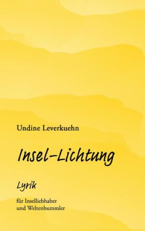 Lyrik für Inselliebhaber und Weltenbummler. Von Norderney und den westfriesischen Inseln bis hinunter nach Mallorca reimt und dichtet die Autorin fantastische Gedichte über alles, was mit den Inseln in Zusammenhang zu sehen und zu erleben ist.