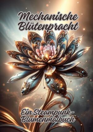 "Mechanische Blütenpracht: Ein Steampunk- Blumenmalbuch" kombiniert die Ästhetik der viktorianischen Ära mit futuristischen, mechanischen Elementen und präsentiert eine einzigartige Sichtweise auf Blumen und Pflanzen. In diesem Buch werden die Leser eingeladen, detaillierte Illustrationen von Blumen, die mit mechanischen Details verflochten sind, auszumalen, was eine faszinierende Verschmelzung von Natur und Technologie darstellt. Das Malbuch bietet eine kreative Plattform, um die Schönheit der floralen Welt durch das Prisma des Steampunks zu erkunden.