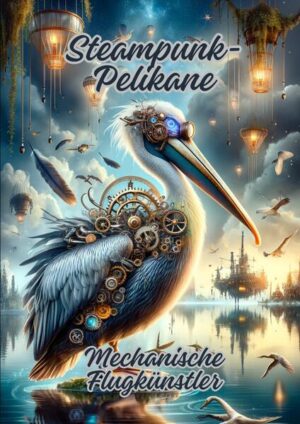 "Steampunk- Pelikane: Mechanische Flugkünstler" bietet eine einzigartige künstlerische Interpretation von Pelikanen, integriert in die faszinierende Welt des Steampunks. Dieses Malbuch präsentiert eine Reihe von detailreichen Illustrationen, in denen Pelikane mit Elementen wie Zahnrädern, Dampfmaschinen und viktorianischen Ornamenten verziert sind. Es lädt die Nutzer dazu ein, ihre Kreativität in einer Welt auszuleben, in der die natürliche Eleganz von Vögeln auf die Erfindungskraft des Steampunk- Genres trifft.