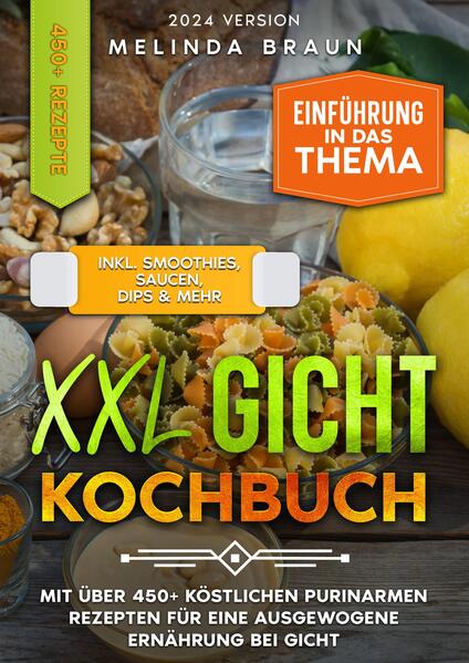 Dieses Gicht-Rezeptbuch ist voll von köstlichen, leicht zuzubereitenden Rezepten! Mit über 450+ Rezepten zur Auswahl, finden Sie in diesem Kochbuch bestimmt das, wonach Sie suchen... Gicht ist… …eine Art von Arthritis, die mit plötzlichen Schmerzen, Schwellungen und Entzündungen der Gelenke einhergeht. In den meisten Fällen ist der große Zeh von Gicht betroffen, aber auch andere Zehen, der Fuß, das Knie oder die Ferse können betroffen sein. Auch andere Körperteile können betroffen sein, aber das kommt seltener vor. Gichtsymptome oder "Anfälle" treten auf, wenn sich zu viel Harnsäure im Blut befindet. Harnsäure ist ein Abfallprodukt, das Ihr Körper auf natürliche Weise produziert. Sie wird auch bei der Verdauung bestimmter Nahrungsmittel gebildet. Wenn der Harnsäurespiegel zu hoch ist, können sich Harnsäurekristalle in den Gelenken ablagern. Dieser Prozess führt zu Schwellungen, Entzündungen und starken Schmerzen. Gichtanfälle treten in der Regel nachts auf und dauern 3-10 Tage. Bei den meisten Betroffenen treten diese Symptome auf, weil ihr Körper die überschüssige Harnsäure nicht effizient abtransportieren kann. Dadurch sammelt sich die Harnsäure an, kristallisiert aus und setzt sich in den Gelenken fest. Wie wirkt sich die Ernährung auf Gicht aus? Wenn Sie unter Gicht leiden, kann Ihr Arzt Ihnen helfen, einen Behandlungsplan zu entwickeln, um Ihre Schübe in den Griff zu bekommen. Dazu können eine Umstellung der Ernährung und die Einnahme von Medikamenten zur Vorbeugung von Gichtanfällen gehören. Einige Lebensmittel können einen Gichtanfall auslösen, indem sie den Harnsäurespiegel erhöhen. Eine Diät, die bestimmte Fleischsorten, Alkohol, Bier und Zucker einschränkt, kann Ihnen helfen, die Gicht in den Griff zu bekommen. Viele auslösende Lebensmittel enthalten einen hohen Anteil an Purinen, einer Substanz, die natürlich in Lebensmitteln vorkommt. Bei der Verdauung von Purinen bildet der Körper Harnsäure als Abfallprodukt. Für Menschen ohne Gicht ist dies kein Problem, da sie überschüssige Harnsäure effizient aus dem Körper entfernen. Menschen mit Gicht können überschüssige Harnsäure jedoch nicht effizient ausscheiden. Eine Ernährung mit einem hohen Anteil an Lebensmitteln, die den Harnsäurespiegel erhöhen, kann daher zu einer Anhäufung von Harnsäure führen. Dies kann das Risiko eines Gichtanfalls erhöhen. (mehr Informationen finden Sie im Buch)