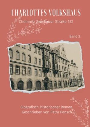 Rund um das Chemnitzer Volkshaus in der Zwickauer Straße spielt die Geschichte dieses biografisch-historischen Romans, der auf wahre Begebenheiten beruht. Hauptfigur ist Charlotte, die Großmutter der Autorin Petra Pansch. In Band 1 ist das einfache Leben der Charlotte Arnold beschrieben, die in einer Zeit aufwuchs, als Chemnitz wirtschaftlich aufblühte und die als die goldenen Zwanzigerjahre bezeichnet wird. In Band 2 zieht sie als glückliche Braut von Kurt Beyer ins Volkshaus ein. Ins Volkshaus, dass sie nicht mehr aus dem Kopf bekommt, seit sie als Kind zum ersten Mal dort war. 1927 heiraten die beiden und in der Zwickauer Straße nimmt die Geschichte ihren weiteren Lauf. In Band 3 vollzieht sich am 11. Mai 1945 ein historischer Moment, und das direkt am Volkshaus, aus dessen Fenstern weiße Fahnen wehen. Ein Wagenkonvoi der US-Armee trifft auf Soldaten der 1.Ukrainischen Aufklärungseinheit mit Panzern und schwerem Gerät. Der Krieg ist zu Ende. Doch nicht so ganz. Die ersten Tage, Wochen und Monate des vermeintlichen Friedens fühlen sich nicht wie Frieden an, sondern sind geprägt von Hunger, von Entbehrung und dem weiteren Kampf ums Überleben. Wie Charlotte und ihre Familie es schafft sich der neuen Realität anzupassen und wie ihr weiteres Leben verläuft, beschreibt die Autorin auf ihre eigene beeindruckende Art und Weise.