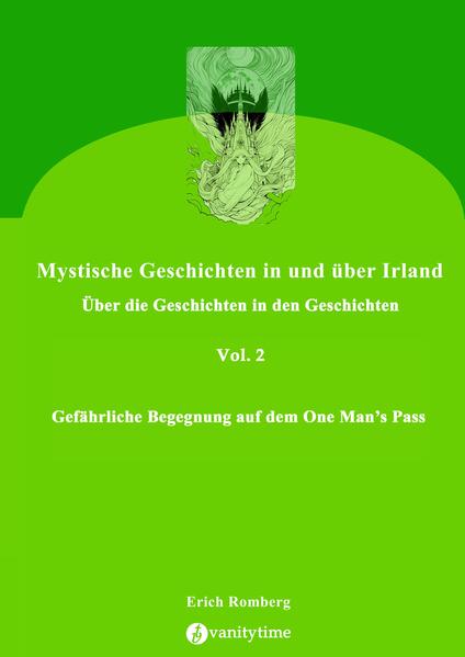 Der Autor hat in den 90er Jahren des letzten Jahrtausends etwa zehn Jahre in Irland gelebt. In dieser Zeit wurden die Erzählungen dieser Buchreihe niedergeschrieben. In diesen Erzählungen werden Tatsächliches und Fiktion vermischt. Es geht um das traditionelle Geschichtenerzählen der alten Zeit in Irland. Die Idee dazu kam ihm bei einem Geschichtenerzähler Festival in dem westirischen Städtchen Kiltimagh, dem er hier zum ersten Mal beiwohnte. Seine Anregungen holte er sich aber aus den Erzählungen der Menschen an den knisternden Torffeuern, die zu den Geschichten eine mystische Atmosphäre zauberten. Vor allem aber geht es mal wieder um das Geschichtenerzählen selbst: Wie im ersten Band lässt der Autor auch in diesem zweiten Band fiktive Erzähler zu Wort kommen. Real ist nur die Art der Erzählung, wie sie der Autor erlebt hat, und zum Teil auch der Hintergrund der erzählten Geschichten. Der Autor überlässt es dem aufmerksamen Leser zu beurteilen, welche Geschichten einen realen Hintergrund haben könnten. Aber Vorsicht, man kann sich leicht täuschen. In der ersten Geschichte findet sich der Erzähler in der Todeszelle wieder. Er soll ein Elternmörder sein. In der Titelgeschichte wagt sich der Erzähler eines Tages trotz Höhenangst auf den legendären One Man’s Pass an den Klippen des Slieve League und hat ausgerechnet an einer besonders engen Stelle, an der keine zwei Menschen aneinander vorbeikommen, eine gefährliche Begegnung mit einem Hünen von Mann, der sich hier oben sicher bewegt. Keiner will zurückweichen, aber, hat der Protagonist eine Wahl? Er ist voller Misstrauen und Furcht