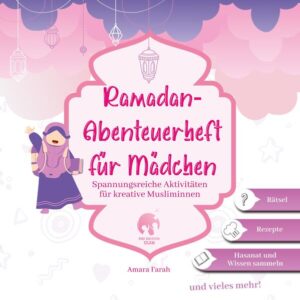 Das "Ramadan-Abenteuerheft für Mädchen" ist ein einzigartiges Erlebnis, das junge Musliminnen durch eine Reise des Wissens und der Freude führt. In diesem Heft entdecken sie nicht nur faszinierende Fakten zum Thema Ramadan, sondern auch unterhaltsame Rätsel-, Hasanat- und Wissens-Abenteuer. Es bietet zudem praktische Rezepte für den Suhuur, um die Bedeutung von gesunder Ernährung im Ramadan zu betonen. Mit zwei QR Codes können die Mädchen auf zwei faszinierende Poster zugreifen, die sie ausdrucken und als Erinnerung an ihr Ramadan-Abenteuer verwenden können. Lehrreich und spaßig gestaltet, macht dieses Buch den Ramadan zu einer erlebnisreichen Zeit voller Entdeckungen und Freude.