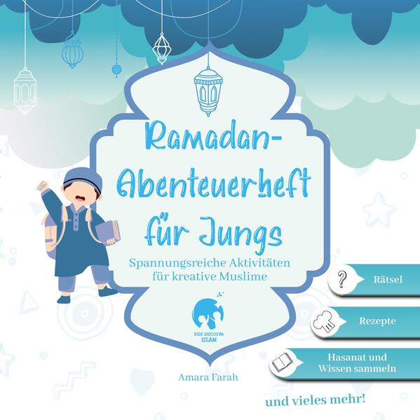 Das "Ramadan-Abenteuerheft für Jungs " ist ein einzigartiges Erlebnis, das junge muslimische Jungen durch eine Reise des Wissens und der Freude führt. In diesem Heft entdecken sie nicht nur faszinierende Fakten zum Thema Ramadan, sondern auch unterhaltsame Rätsel-, Hasanat- und Wissens-Abenteuer. Es bietet zudem praktische Rezepte für den Suhuur, um die Bedeutung von gesunder Ernährung im Ramadan zu betonen. Mit zwei QR Codes können die Jungs auf zwei faszinierende Poster zugreifen, die sie ausdrucken und als Erinnerung an ihr Ramadan-Abenteuer verwenden können. Lehrreich und spaßig gestaltet, macht dieses Buch den Ramadan zu einer erlebnisreichen Zeit voller Entdeckungen und Freude.