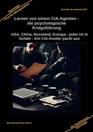 Willkommen zu einem Schock-intensiven Gespräch, das Ihre Vorstellungskraft sprengen wird! In diesem explosiven Enthüllungsbuch führt Holger Kiefer, ein führender Mental Health Master Coach, ein brisantes Interview mit einem ehemaligen CIA-Spion. Hier brechen wir nicht nur die Grenzen der psychologischen Kriegsführung, sondern reißen sie förmlich nieder, um Ihnen die düsteren Geheimnisse der Manipulation zu offenbaren. Dieses Buch ist kein bloßer Blick hinter die Kulissen, es ist ein adrenalingeladener Ritt durch die Abgründe geheimer Strategien und schockierender Taktiken. Von der Infiltration Ihrer Gedanken bis zur Ausspähung Ihrer intimsten Geheimnisse - hier wird nichts beschönigt. Begleiten Sie uns auf einer Achterbahnfahrt der psychologischen Manipulation, die nicht nur Ihr individuelles Leben in den Fokus rückt, sondern auch die Grundfesten von Unternehmen, Forschungseinrichtungen, Banken und sogar politischen Machtspielern erschüttert. Hier wird nichts verschwiegen - und es betrifft mehr Menschen, als Sie sich je vorstellen könnten, ohne es zu bemerken. Holger Kiefer gibt Ihnen nicht nur Einblicke, sondern liefert die Werkzeuge, um aus dieser psychologischen Schlacht gestärkt hervorzugehen. Dieses Buch ist ein Weckruf für diejenigen, die sich nicht länger in der Dunkelheit manipulieren lassen wollen. Sie erhalten Informationen, die Sie direkt betreffen könnten. Und als wäre das nicht genug, gewähren wir Ihnen einen atemberaubenden Blick auf die düsteren Machenschaften der aktuellen Weltpolitik. Erfahren Sie, wie die Fäden im Hintergrund gezogen werden und welche Auswirkungen dies auf die USA, China und die Welt hat. Dieses Buch ist nicht nur ein Lesevergnügen, es ist Ihr Schlüssel zu einem erweiterten Bewusstsein und einem Arsenal an Strategien, um sich vor den gefährlichsten psychologischen Waffen zu schützen. Wenn Sie den Mut haben, die Wahrheit zu konfrontieren, dann ist dieses Buch Ihr Ticket in eine Welt, die Sie vielleicht lieber nicht sehen würden - aber die Sie unbedingt verstehen müssen. Schnallen Sie sich an für einen Thriller der Realität. Greifen Sie zu - bevor die Wirklichkeit Sie einholt.