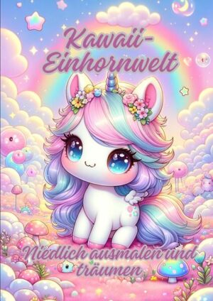 "Kawaii- Einhornwelt: Niedlich ausmalen und träumen" ist ein Ausmalbuch, das die Herzen von Einhornund Kawaii- Fans höherschlagen lässt. Jede Seite ist gefüllt mit bezaubernden Einhornfiguren, die in der charakteristischen niedlichen Kawaii- Ästhetik gestaltet sind, umgeben von magischen Landschaften und traumhaften Szenen. Dieses Buch lädt dazu ein, in eine Welt voller Fantasie und Zauberei einzutauchen, die durch individuelle Farbgebung zum Leben erweckt wird. Es ist eine perfekte Mischung aus Entspannung und kreativem Spaß, die zum Träumen und Entdecken anregt.