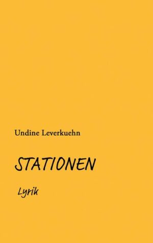 In "STATIONEN" hat die Autorin Undine Leverkuehn gesammelte Verse sowie ausgewählte Lyrik mit Versen für Poesie-Alben bis zu Reimen über das Reisen und Anregungen zum Nachdenken zusammengestellt.